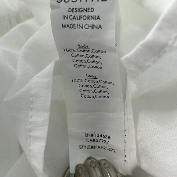 *New Just Fab Dress M White Eyelet Lace Romantic Wedding Whimsical Fairy Prairie - Picture 4 of 6